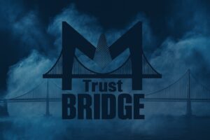 Trust Bridge: Logo Ufficiale Metal Paint in Design Digitale Tecnologico